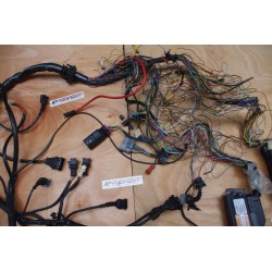 Engine wiring harness with computers Audi 90 443907397N